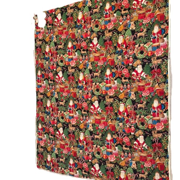 Fabric Lot Holiday Christmas Vintage 4 Large Pieces Concord Kessler 90s Red - Picture 6 of 10